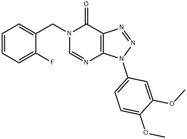 3-(3,4-dimethoxyphenyl)-6-[(2-fluorophenyl)methyl]triazolo[4,5-d]pyrimidin-7-one 구조식 이미지