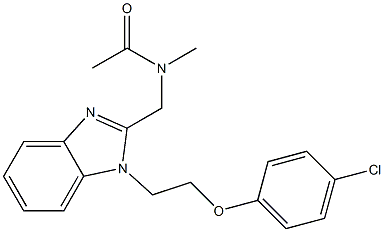 N-[[1-[2-(4-chlorophenoxy)ethyl]benzimidazol-2-yl]methyl]-N-methylacetamide Structure