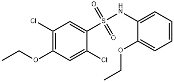 2,5-dichloro-4-ethoxy-N-(2-ethoxyphenyl)benzenesulfonamide 구조식 이미지
