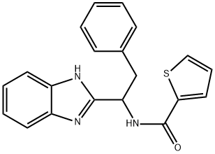 N-(1-(1H-benzo[d]imidazol-2-yl)-2-phenylethyl)thiophene-2-carboxamide 구조식 이미지