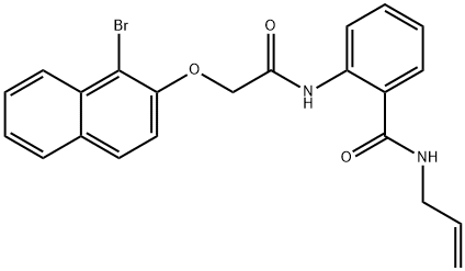 N-allyl-2-({[(1-bromo-2-naphthyl)oxy]acetyl}amino)benzamide Structure