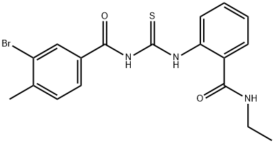 3-bromo-N-[({2-[(ethylamino)carbonyl]phenyl}amino)carbonothioyl]-4-methylbenzamide 구조식 이미지