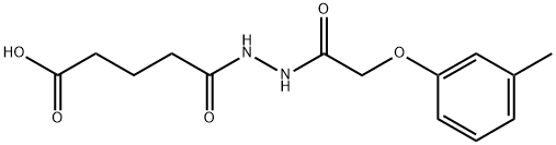 5-{2-[(3-methylphenoxy)acetyl]hydrazino}-5-oxopentanoic acid 구조식 이미지