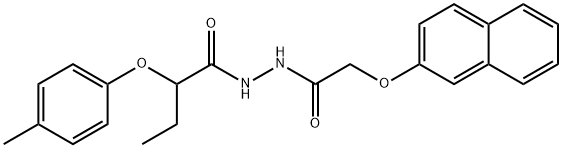 2-(4-methylphenoxy)-N'-[(2-naphthyloxy)acetyl]butanohydrazide 구조식 이미지