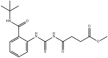 methyl 4-{[({2-[(tert-butylamino)carbonyl]phenyl}amino)carbonothioyl]amino}-4-oxobutanoate 구조식 이미지