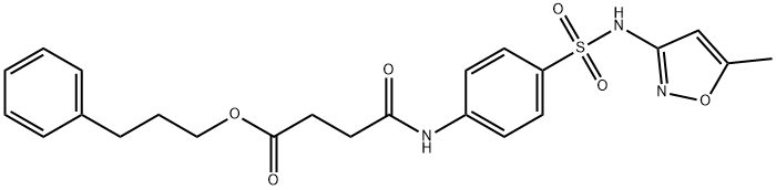 3-phenylpropyl 4-[(4-{[(5-methyl-3-isoxazolyl)amino]sulfonyl}phenyl)amino]-4-oxobutanoate 구조식 이미지