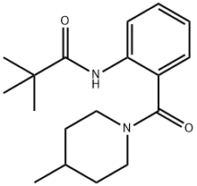 2,2-dimethyl-N-[2-(4-methylpiperidine-1-carbonyl)phenyl]propanamide Structure