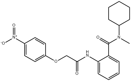 N-cyclohexyl-N-methyl-2-{[(4-nitrophenoxy)acetyl]amino}benzamide Structure