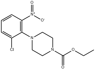 4-(2-Chloro-6-nitro-phenyl)-piperazine-1-carboxylic acid ethyl ester Structure