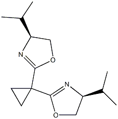 (4S,4'S)-2,2'-Cyclopropylidenebis[4,5-dihydro-4-isopropyl
oxazole],99%e.e. Structure