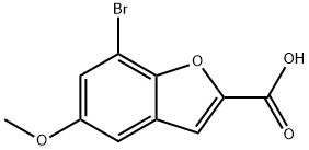 7-BROMO-5-METHOXYBENZOFURAN-2-CARBOXYLIC ACID 구조식 이미지