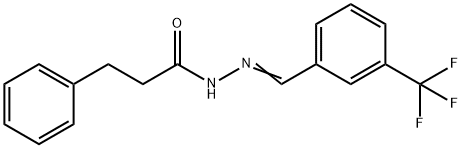 3-phenyl-N'-[3-(trifluoromethyl)benzylidene]propanohydrazide 구조식 이미지