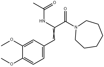 N-[1-(1-azepanylcarbonyl)-2-(3,4-dimethoxyphenyl)vinyl]acetamide 구조식 이미지