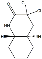 2(1H)-Quinolinone, 3,3-dichlorooctahydro-, trans- Structure