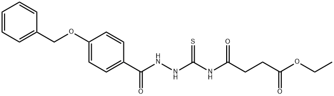 ethyl 4-[({2-[4-(benzyloxy)benzoyl]hydrazino}carbonothioyl)amino]-4-oxobutanoate 구조식 이미지