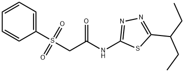 N-[5-(pentan-3-yl)-1,3,4-thiadiazol-2-yl]-2-(phenylsulfonyl)acetamide Structure