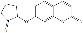 7-[(2-Oxocyclopentyl)oxy]-2H-1-benzopyran-2-one Structure