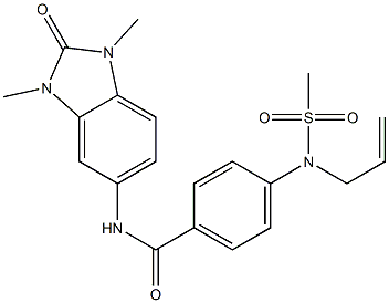 N-(1,3-dimethyl-2-oxobenzimidazol-5-yl)-4-[methylsulfonyl(prop-2-enyl)amino]benzamide Structure