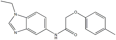 N-(1-ethylbenzimidazol-5-yl)-2-(4-methylphenoxy)acetamide Structure