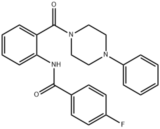 4-fluoro-N-[2-(4-phenylpiperazine-1-carbonyl)phenyl]benzamide Structure