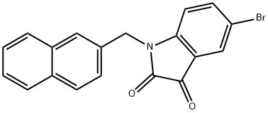 5-bromo-1-(naphthalen-2-ylmethyl)-1H-indole-2,3-dione Structure