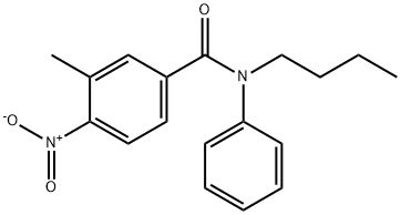 N-butyl-3-methyl-4-nitro-N-phenylbenzamide Structure