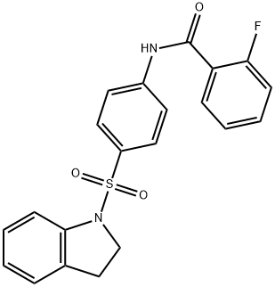 N-[4-(2,3-dihydroindol-1-ylsulfonyl)phenyl]-2-fluorobenzamide Structure