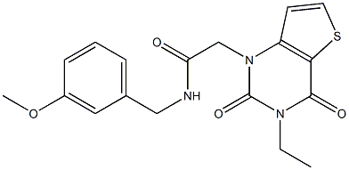 2-(3-ethyl-2,4-dioxothieno[3,2-d]pyrimidin-1-yl)-N-[(3-methoxyphenyl)methyl]acetamide Structure