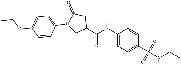 1-(4-ethoxyphenyl)-N-[4-(ethylsulfamoyl)phenyl]-5-oxopyrrolidine-3-carboxamide Structure