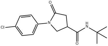 N-tert-butyl-1-(4-chlorophenyl)-5-oxopyrrolidine-3-carboxamide 구조식 이미지