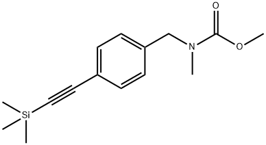 methyl methyl(4-((trimethylsilyl)ethynyl)benzyl)carbamate Structure