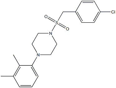 1-[(4-chlorophenyl)methylsulfonyl]-4-(2,3-dimethylphenyl)piperazine 구조식 이미지