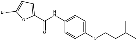 5-bromo-N-[4-(3-methylbutoxy)phenyl]-2-furamide Structure