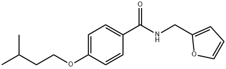 N-(2-furylmethyl)-4-(3-methylbutoxy)benzamide Structure