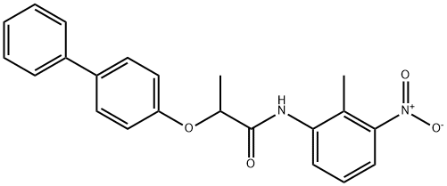 2-(4-biphenylyloxy)-N-(2-methyl-3-nitrophenyl)propanamide Structure