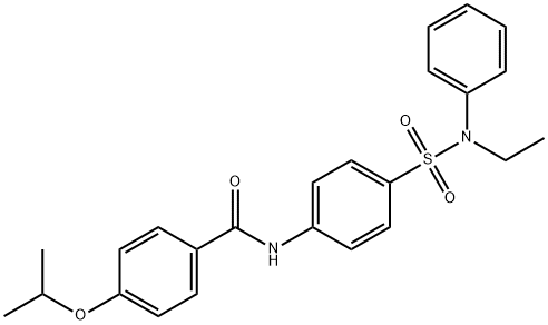 N-(4-{[ethyl(phenyl)amino]sulfonyl}phenyl)-4-isopropoxybenzamide 구조식 이미지