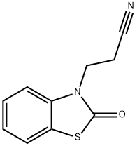 3(2H)-Benzothiazolepropanenitrile, 2-oxo- Structure