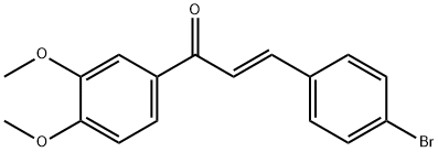 (2E)-3-(4-bromophenyl)-1-(3,4-dimethoxyphenyl)prop-2-en-1-one 구조식 이미지