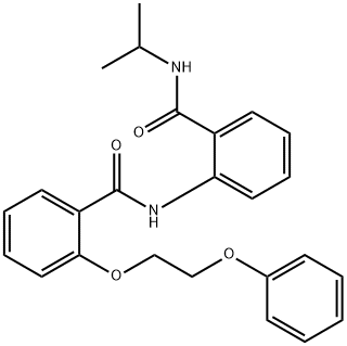 N-{2-[(isopropylamino)carbonyl]phenyl}-2-(2-phenoxyethoxy)benzamide 구조식 이미지