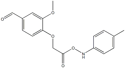 3-methoxy-4-(2-{[(4-methylphenyl)amino]oxy}-2-oxoethoxy)benzaldehyde 구조식 이미지