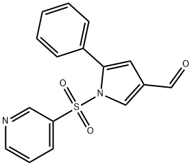 5-phenyl-1-(pyridin-3-ylsulfonyl)-1H-pyrrole-3-carbaldehyde 구조식 이미지