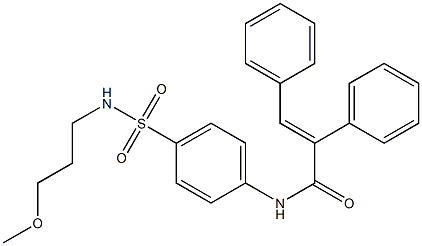 (E)-N-[4-(3-methoxypropylsulfamoyl)phenyl]-2,3-diphenylprop-2-enamide Structure