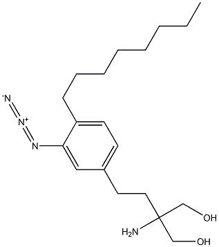 2-amino-2-[2-(3-azido-4-octylphenyl)ethyl]propane-1,3-diol Structure