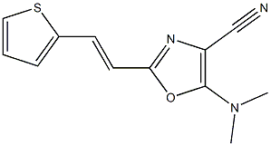 5-(dimethylamino)-2-[(E)-2-thiophen-2-ylethenyl]-1,3-oxazole-4-carbonitrile Structure