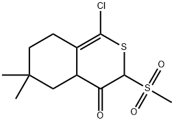 1-Chloro-3-methanesulfonyl-6,6-dimethyl-6,7-dihydro-5H-benzo[c]thiophen-4-one 구조식 이미지