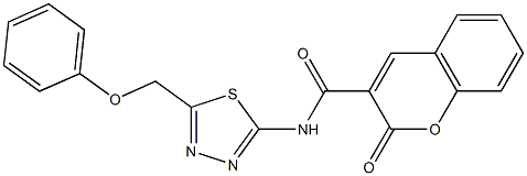 2-oxo-N-[5-(phenoxymethyl)-1,3,4-thiadiazol-2-yl]chromene-3-carboxamide Structure