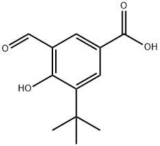 3-(tert-Butyl)-5-formyl-4-hydroxybenzoic Acid 구조식 이미지