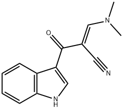 (2E)-3-(dimethylamino)-2-(1H-indol-3-ylcarbonyl)-2-propenenitrile 구조식 이미지