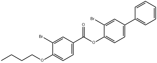 3-bromo-4-biphenylyl 3-bromo-4-butoxybenzoate 구조식 이미지