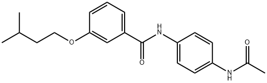 N-[4-(acetylamino)phenyl]-3-(3-methylbutoxy)benzamide Structure